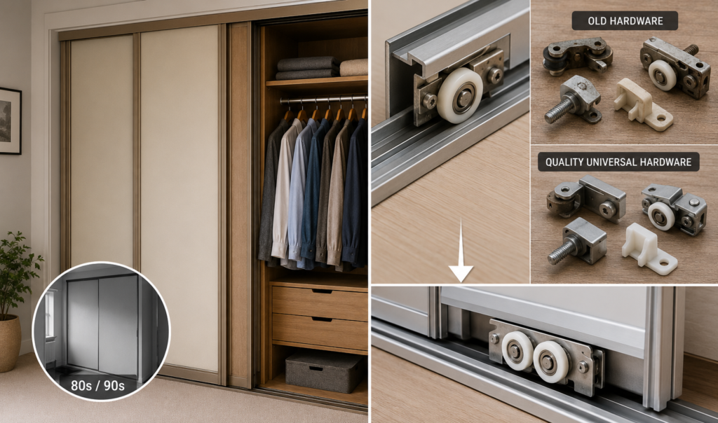 Modern sliding door hardware upgrade