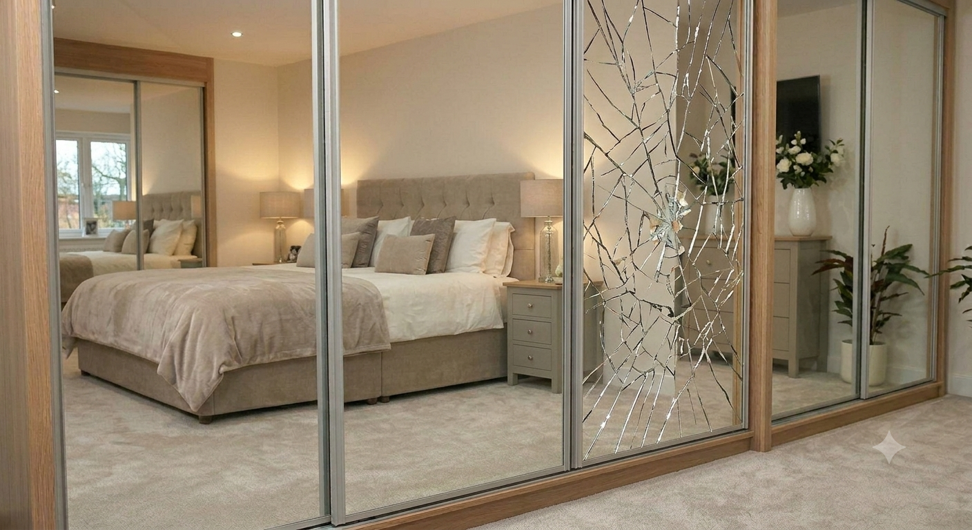wardrobe mirror door repair