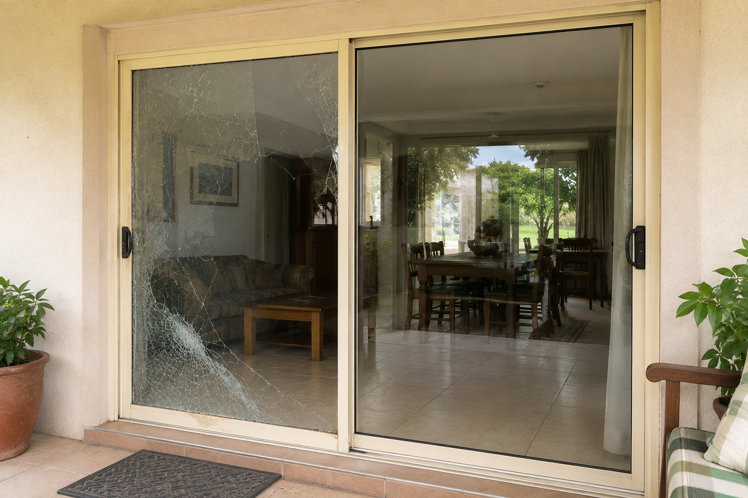 Sliding Door Re-Glaze